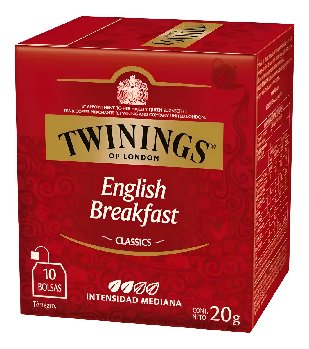 TE ENGLISH BREAKFAST (ETIQ. ROJA) DISP 12 X 10 X 2 GR